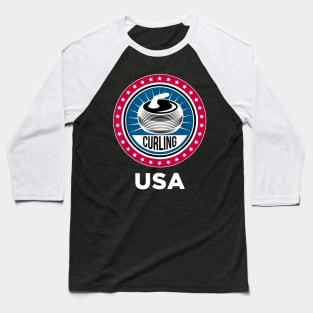 Curling USA Support the Team Baseball T-Shirt